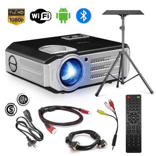 Kit Proyector Gadnic 4000L Wifi  + Trípode - 0