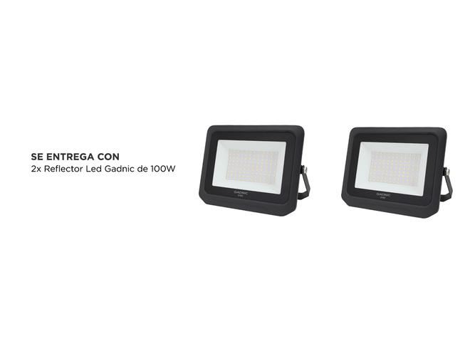 Kit x2 Reflector Led Blanco 100W Exteriores Alta Potencia - 5