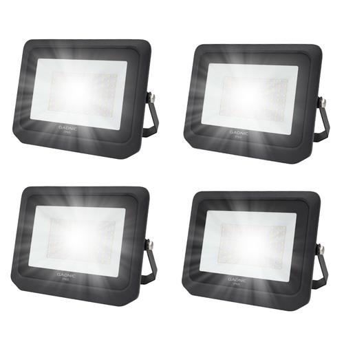 Kit x 4 Reflectores Led Blanco 100W Exteriores Alta Potencia - 0
