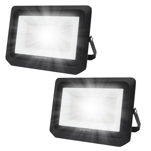 Kit x2 Reflector Led Blanco 200W Exteriores Alta Potencia - 0