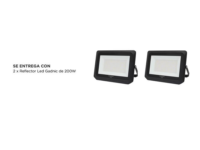 Kit x2 Reflector Led Blanco 200W Exteriores Alta Potencia - 5