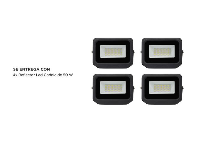Kit x 4 Reflectores Led Blanco 50W Exteriores/Interiores 6500k - 6