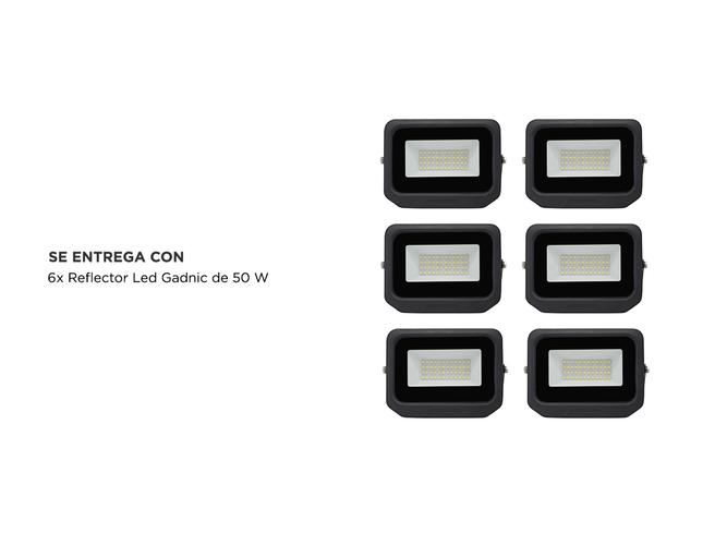 Kit x6 Reflectores Led Blanco 50W Exteriores y Interiores  - 6