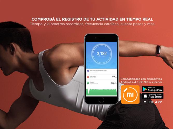 Smartband Xiaomi Mi Band 3 +Auriculares Bluetooth Gadnic BT6 + Brazalete Deportivo - 2