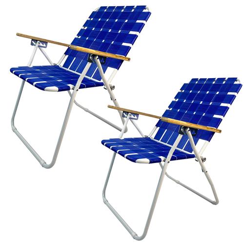 Kit X2 Reposeras De Playa Plegable Gadnic Silla Con Apoyabrazo - 0