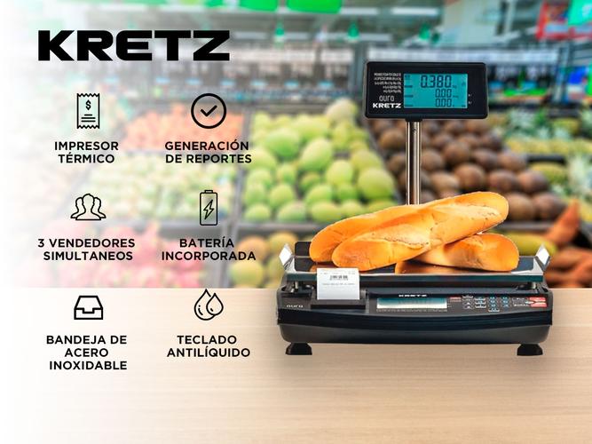 Balanza Comercial Kretz Aura Eco 30kg Digital Mastil - 1