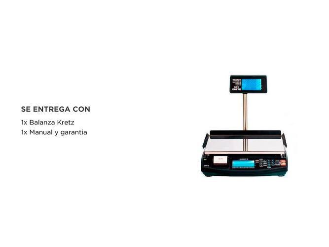 Balanza Comercial Kretz Aura Eco 30kg Digital Mastil - 5