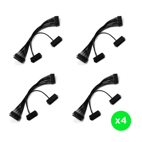 Kit x4 Cable Sincronizador De 3 Fuentes Add3psu 24pin Psu Mineria - 0