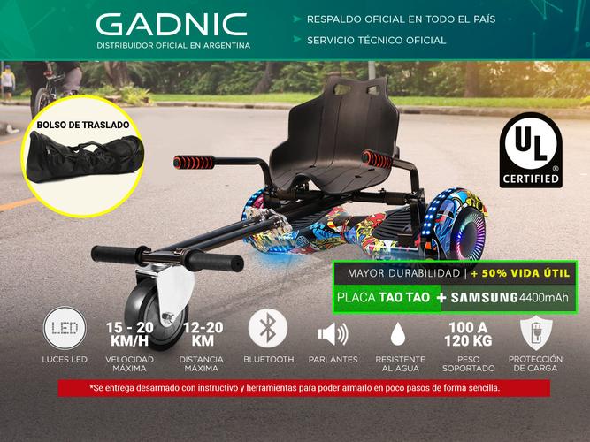 Patineta Eléctrica Gadnic + Karting Kit Go Kart Hasta 120kg 20km/h - 1