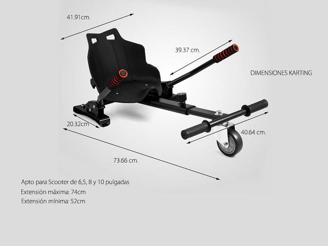 Patineta Eléctrica Gadnic + Karting Kit Go Kart Hasta 120kg 20km/h - 4
