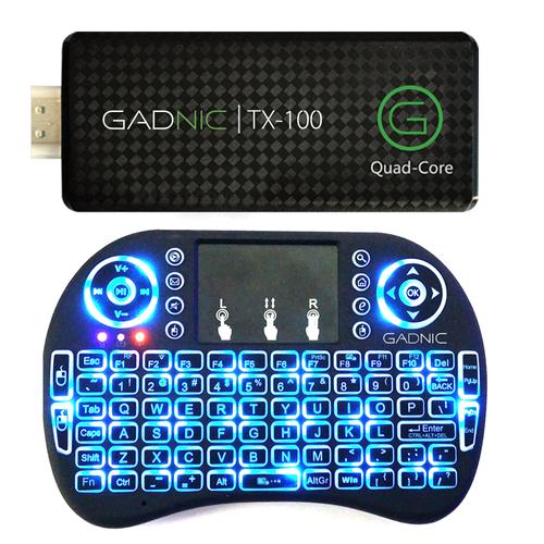 Mini TV Box Gadnic TX100 + Teclado Retroiluminado - 0