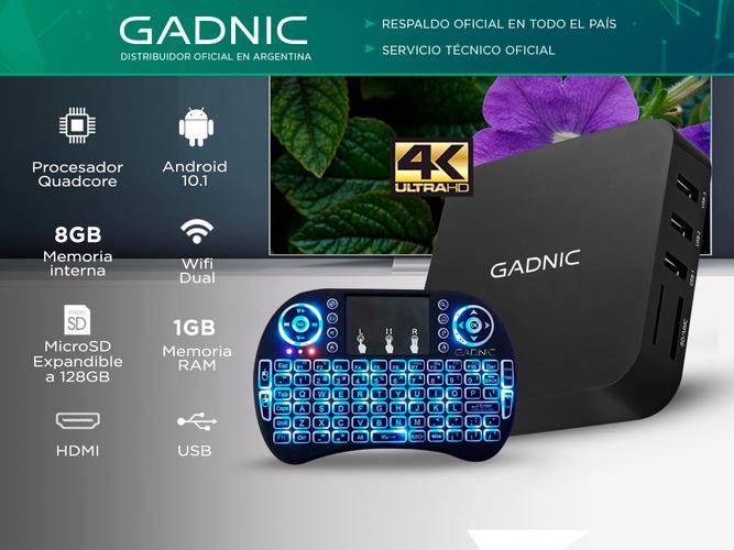 Kit TV BOX Tx-800t Quadcore 8GB Gadnic + Mini Teclado Retroiluminado - 1