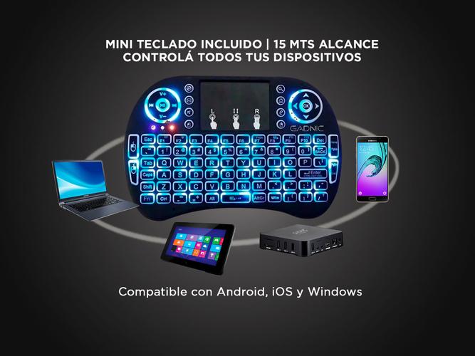 Kit TV BOX Tx-800t Quadcore 8GB Gadnic + Mini Teclado Retroiluminado - 5