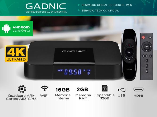 Kit Tv Box Gadnic Android 4K Smart Tv 2gb + 16gb + Teclado Air Mouse - 1