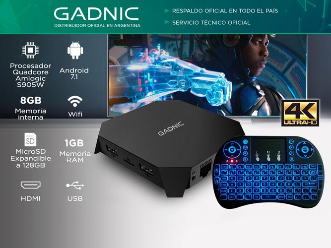 TV Box Android Gadnic TX-1500 Premium 8GB  + Teclado Iluminado - 1
