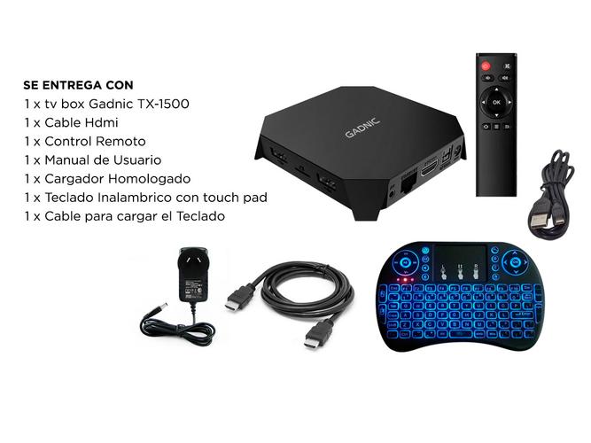 TV Box Android Gadnic TX-1500 Premium 8GB  + Teclado Iluminado - 6