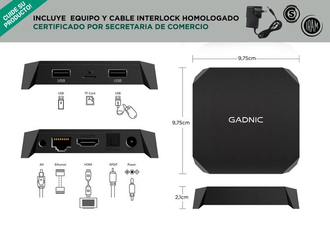TV Box Android Gadnic TX-1500 Premium 8GB  + Air Mouse - 5