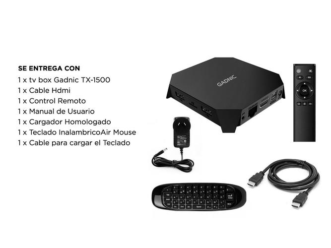 TV Box Android Gadnic TX-1500 Premium 8GB  + Air Mouse - 6