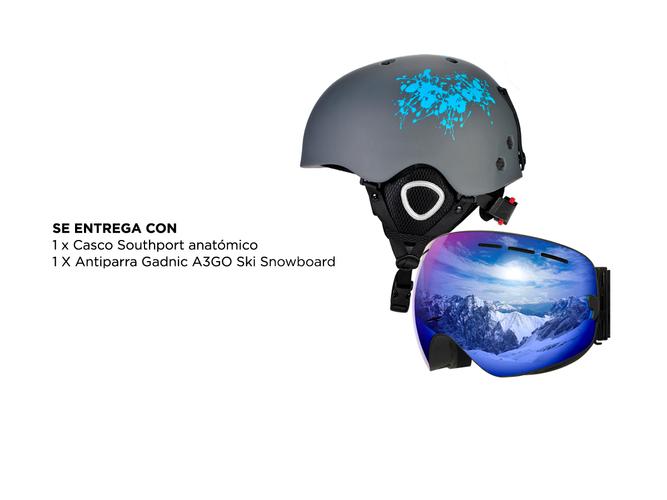 Kit snowboard  Casco + Antiparra gadnic profesional - 6