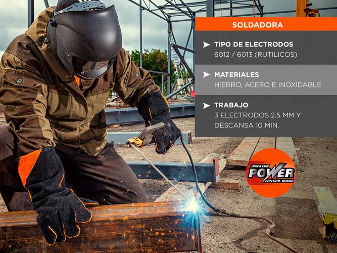 Soldadora Lusqtoff Inverter Iron 100 + Máscara + 2 escuadras - 2