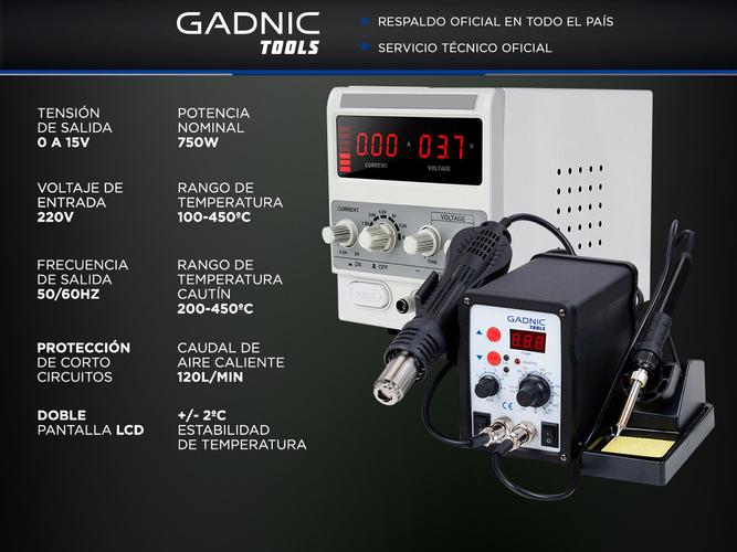 Estacion De Soldado 878d Gadnic + Fuente De Alimentacion 1502d+ - 1