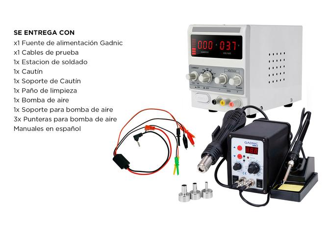 Estacion De Soldado 878d Gadnic + Fuente De Alimentacion 1502d+ - 6