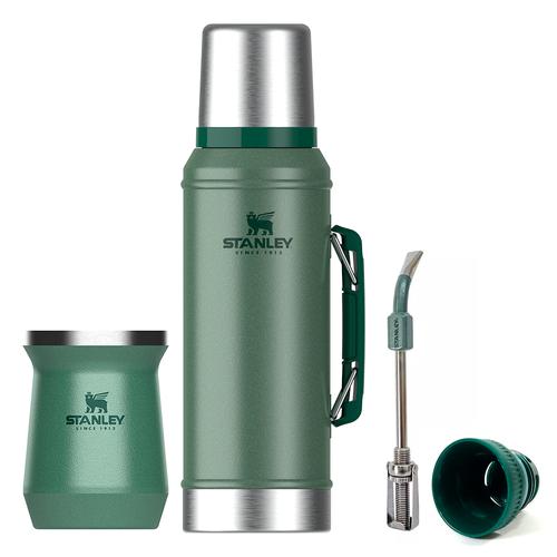 Combo Matero Stanley Termo 950ml + Mate 236ml + Bombilla Verde Original - 0