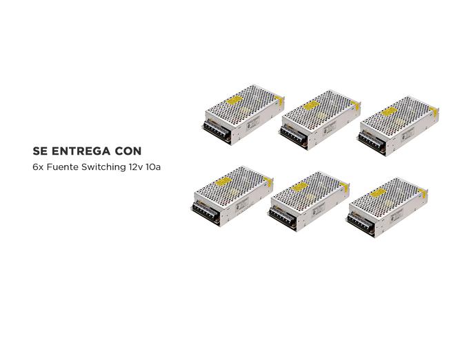 Fuente Switching 12v 10a Regulada Proteccion Tira Led Cctv x 6 Unidades - 6