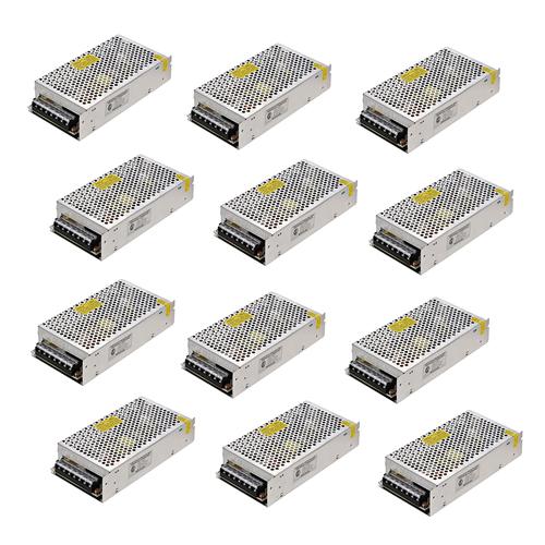 Fuente Switching 12v 10a Regulada Proteccion Tira Led Cctv x 12 Unidades - 0