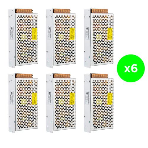 Kit x6 Fuente Switching 12v 10amp Regulada  - 0