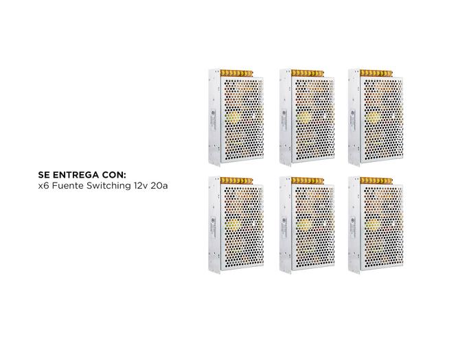 Kit x6 Fuente Switching 12v 20a Regulada Proteccion Tira Led Cctv - 6