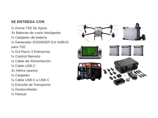 Kit Drone Agras T50 DJI con Baterías Cargador y Generador Mavic 3 - 6