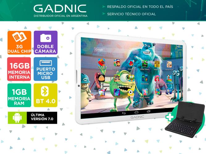 Tablet Gadnic Indus Phone Kids 3G LTE Quadcore 16gb 1gb 7 + Funda Teclado - 1