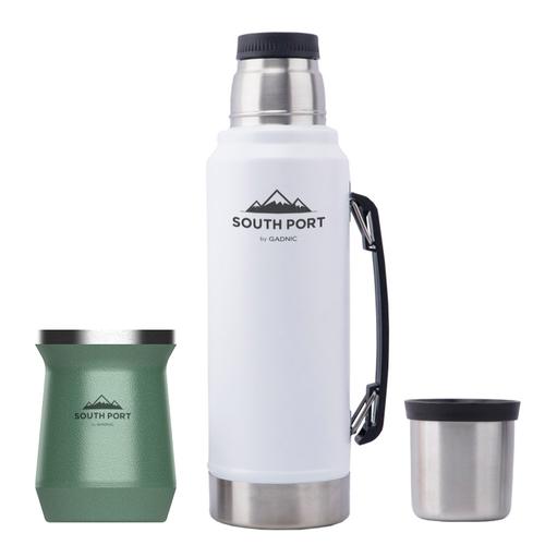 Kit Termo y Mate South Port 1L Acero Inoxidable - 0