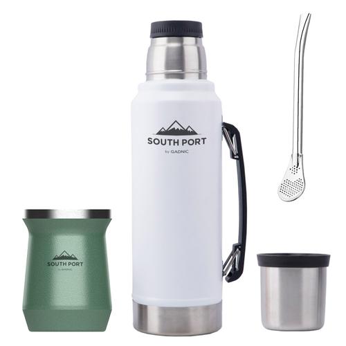 Kit de Termo 1L Mate Y Bombilla South Port Acero Inoxidable - 0