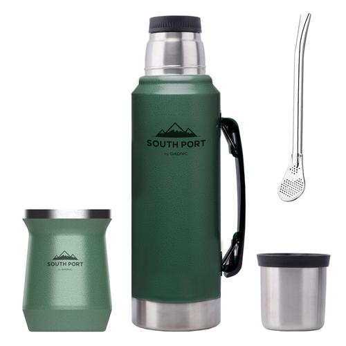 Kit de Termo 1L Mate Y Bombilla South Port Acero Inoxidable - 0