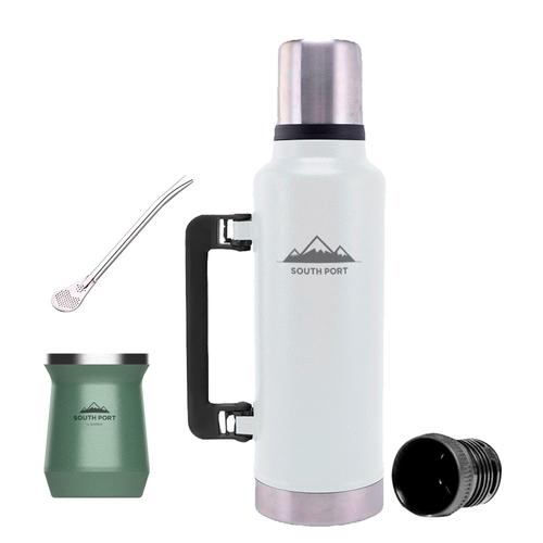 Kit de Termo 1.3 Litros Mate y Bombilla South Port Acero Inoxidable - 0