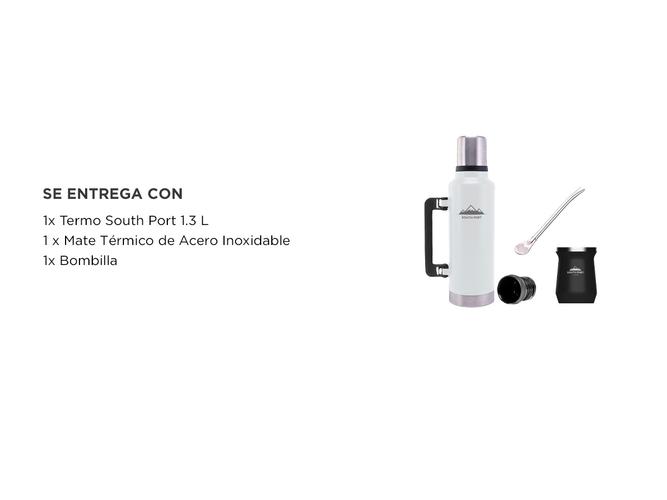 Kit de Termo 1.3 Litros Mate y Bombilla South Port Acero Inoxidable - 6