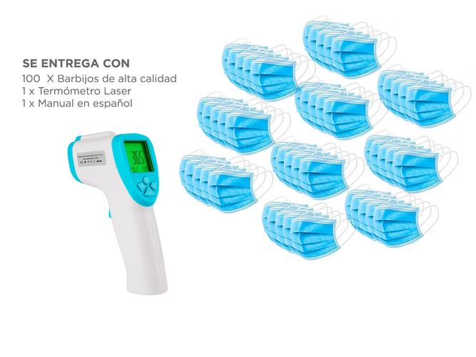 Termometro Infrarrojo + 100 Barbijos 3PLY - 6