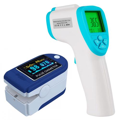 KIT Termometro Infrarrojo + Oximetro Contec CMS50D - 0