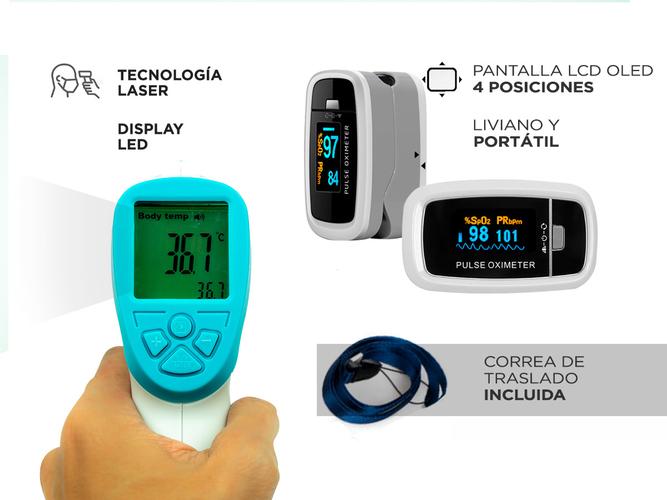 KIT Termometro Infrarrojo + Oximetro Contec CMS50D1 - 5