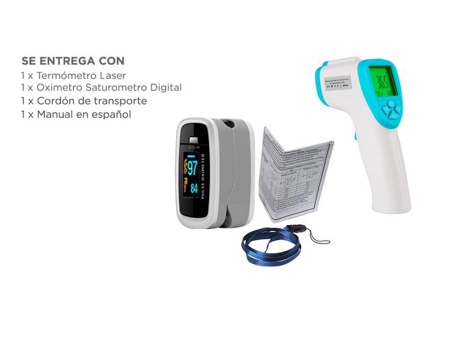 KIT Termometro Infrarrojo + Oximetro Contec CMS50D1 - 6