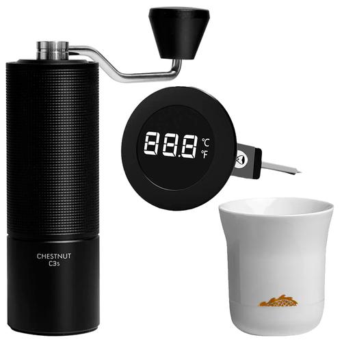 Kit De Molinillo Negro Taza Y Termometro Time More Barista - 0