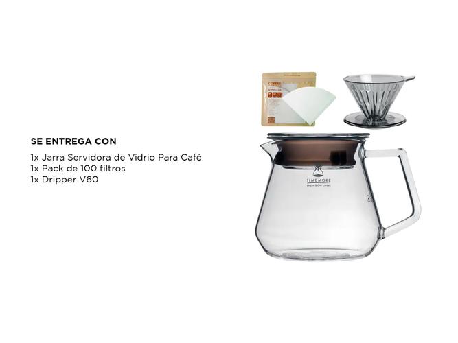 Kit De Jarra Servidora Filtros Y Cafetera Time More  - 6