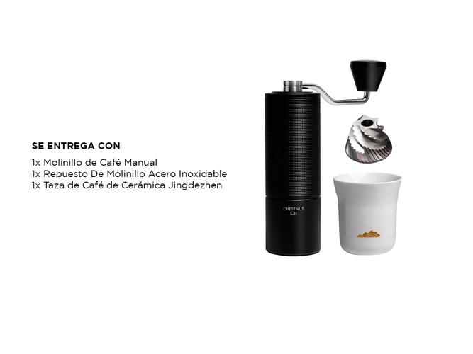 Kit TimeMore Molinillo de Cafe Repuesto de Acero Inoxidable mas Taza de Cafe Ceramica - 6