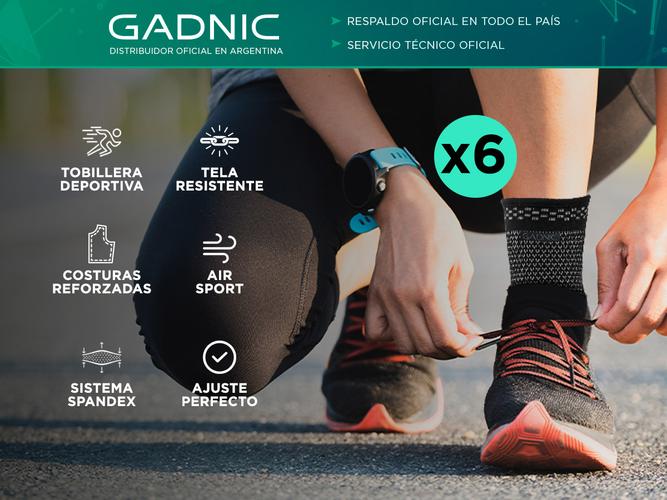 Kit x6 tobilleras Ajustables Gadnic Elástica Sistema Air Sports - 1