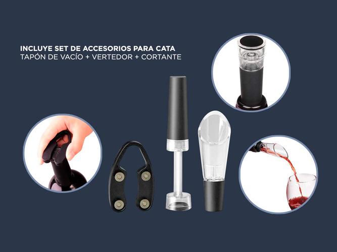 Kit Sacacorcho Electrico Gadnic + Aireador De Vinos - 2