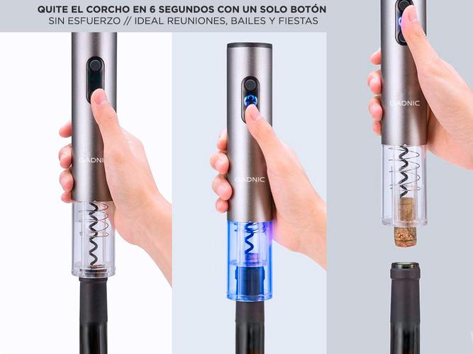 Kit Sacacorcho Electrico Gadnic + Aireador De Vinos - 3