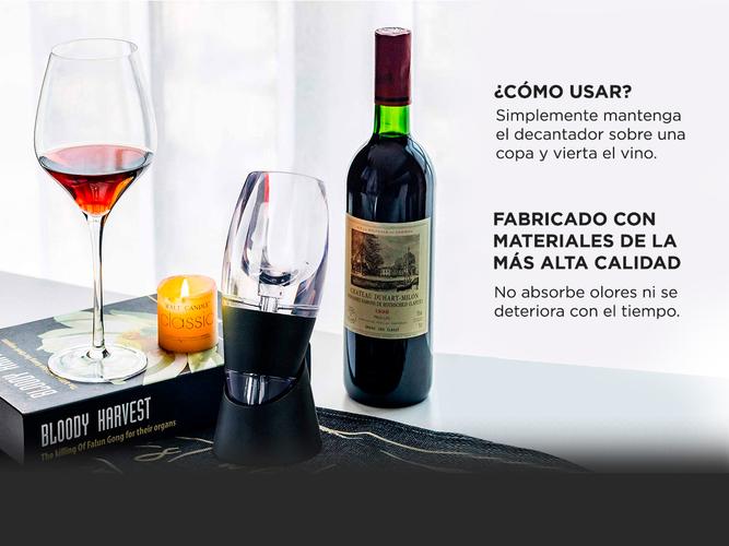 Kit Sacacorcho Electrico Gadnic + Aireador De Vinos - 4