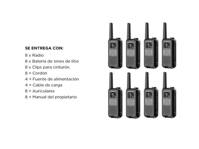 Kit x 4 Handy Gadnic WK5200 Kit 2 Unidades 22CH UHF Display USB C + Manos Libres - 6